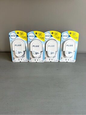 Febreze White Plug-In Air Freshener Warmers Diffuser, Pack of 4 NEW (No Oil)